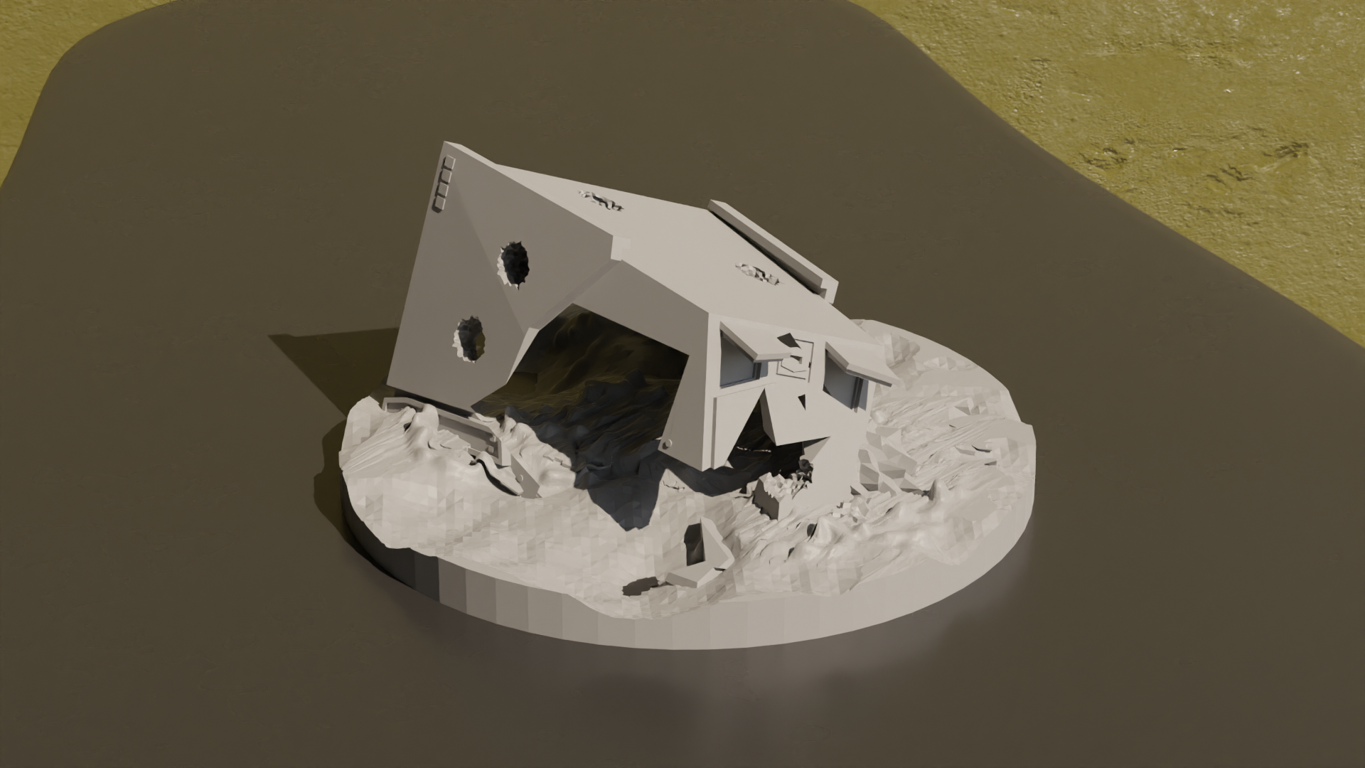 Crashed AT-ST - Star Wars Home Decoration