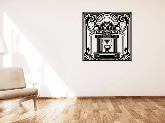 Art Nouveau coffee maker wall or table decoration