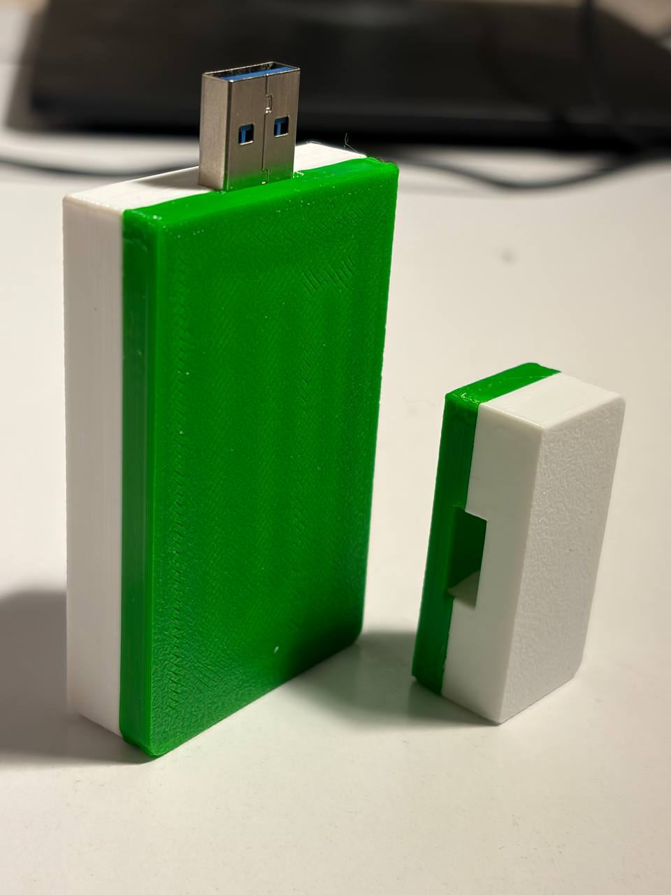 Compact enclosure for an mSata SSD to USB adapter