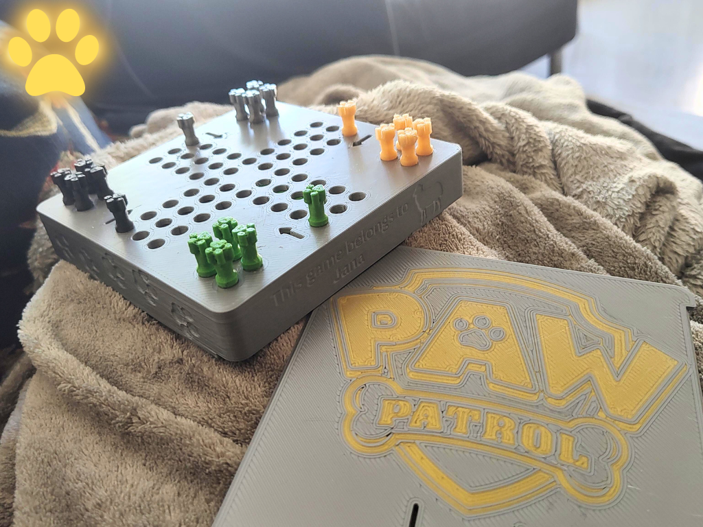 Portable Board Game Paw Patrol themed (Mensch ärgere Dich nicht)