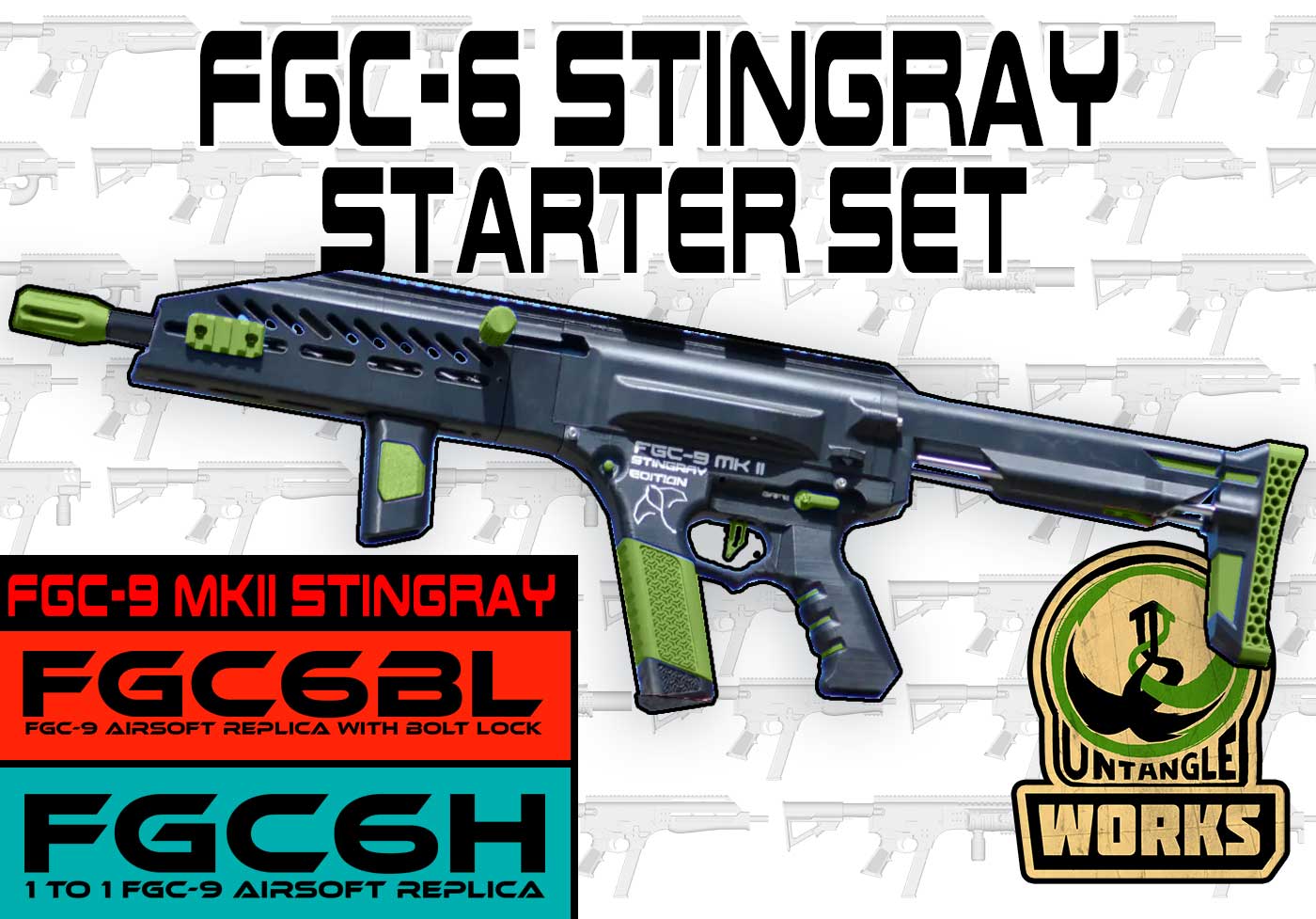 FGC-6 H / BL mkii Stingray replica starter kit GBB GBBR airsoft