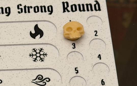 Remixed Skull for Element and Round tracker for Gloomhaven, Frosthaven and Jaws of the Lion