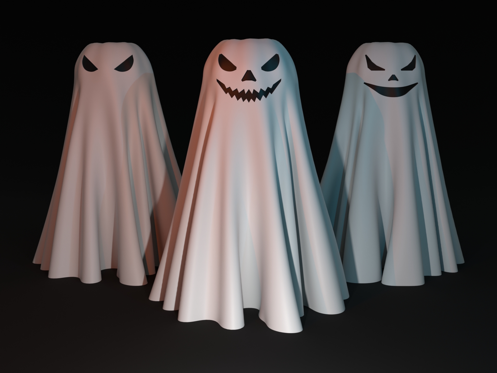 Pumpkin disguised in ghost