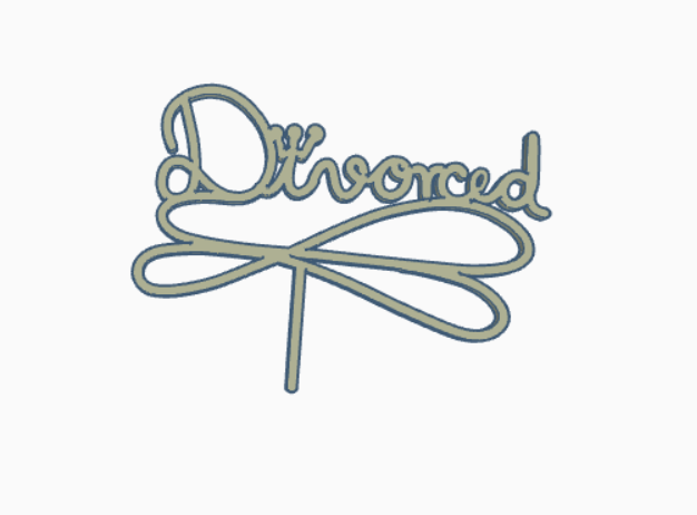 Divorced cake topper