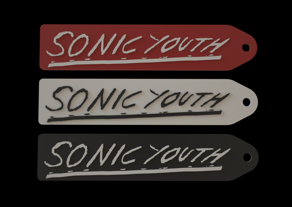 Sonic Youth tag/keychain
