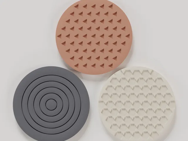 Simple Coaster Set — 3 Geometric Patterns | Hex / Ring / Triangle | No Supports