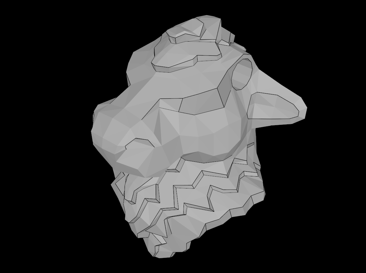 Lego Compatible (98373.dat) Minifig Head Minotaur with Pin Holes Pattern