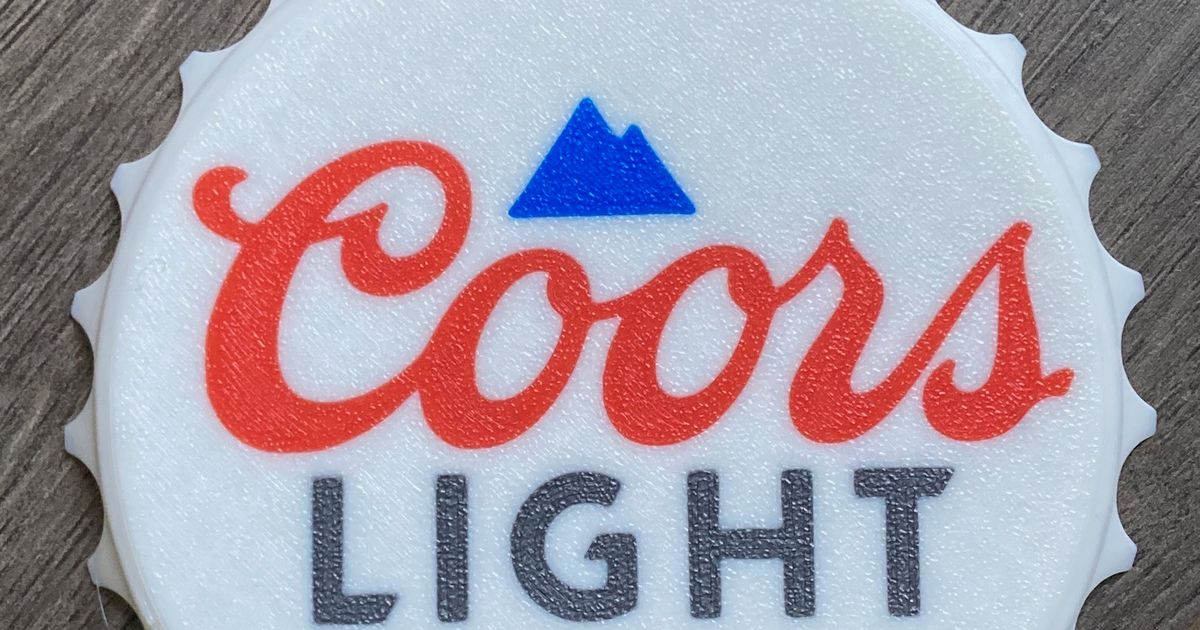 Coors Large Bottle Cap Coaster by naiad001 Download free STL model