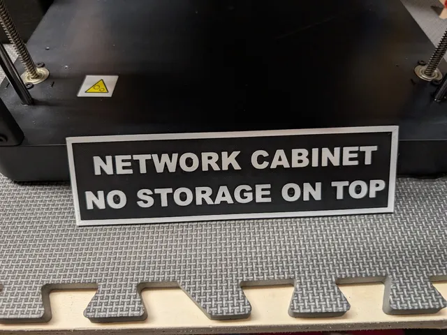 Network Room & Cabinet Signs
