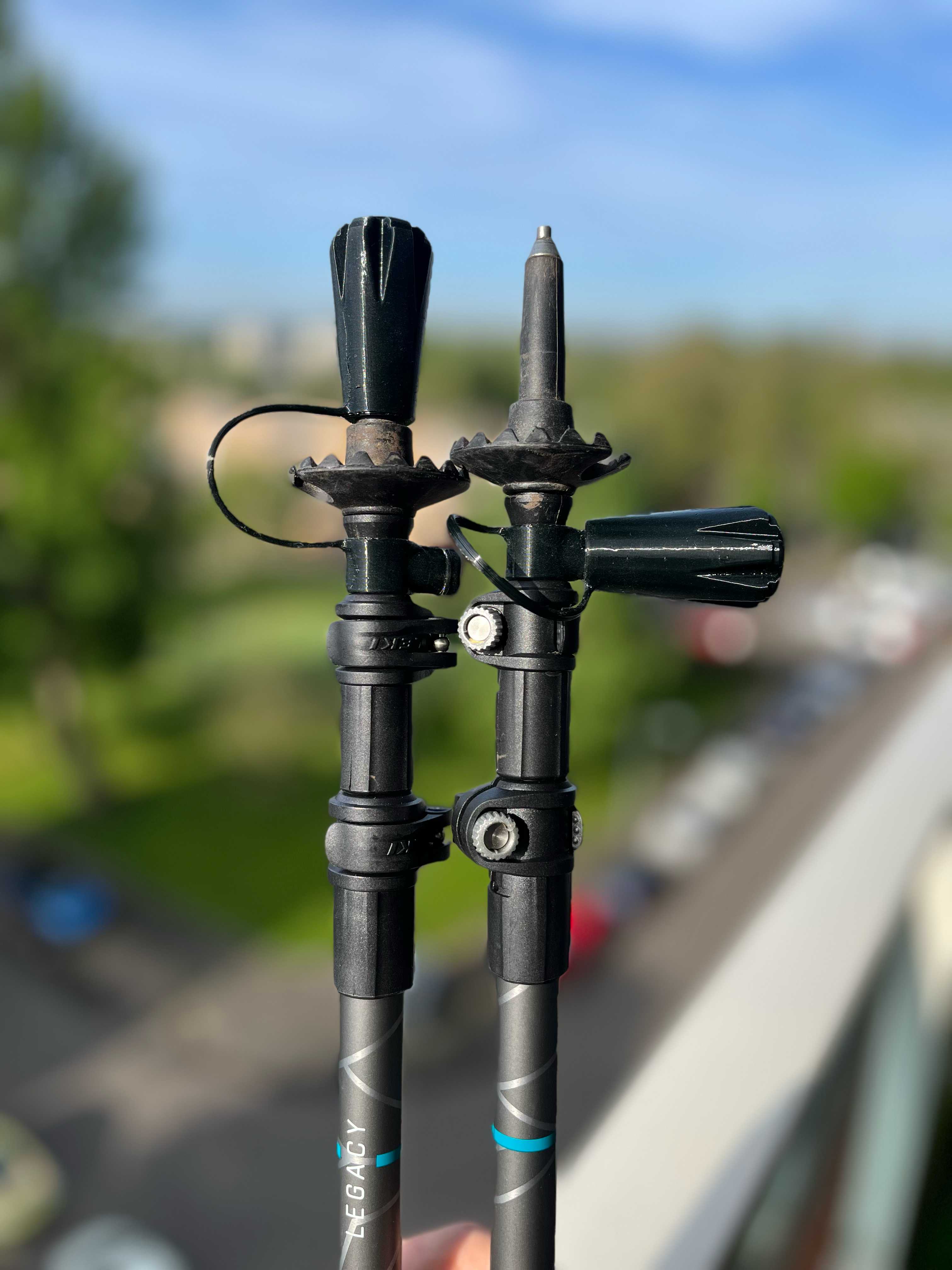 Hiking Pole Tips with Convenient On Pole Storage