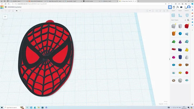 Spiderman Logo Keychain