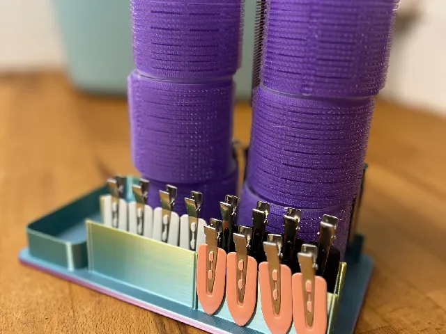 Hair roller curler organizer