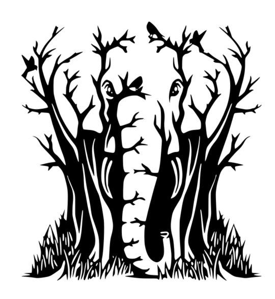 Elephant Silhouette Wall Art