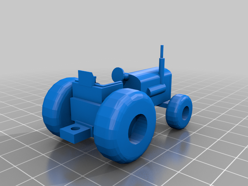 Miniatura 2 do modelo 3D Tractor keychain