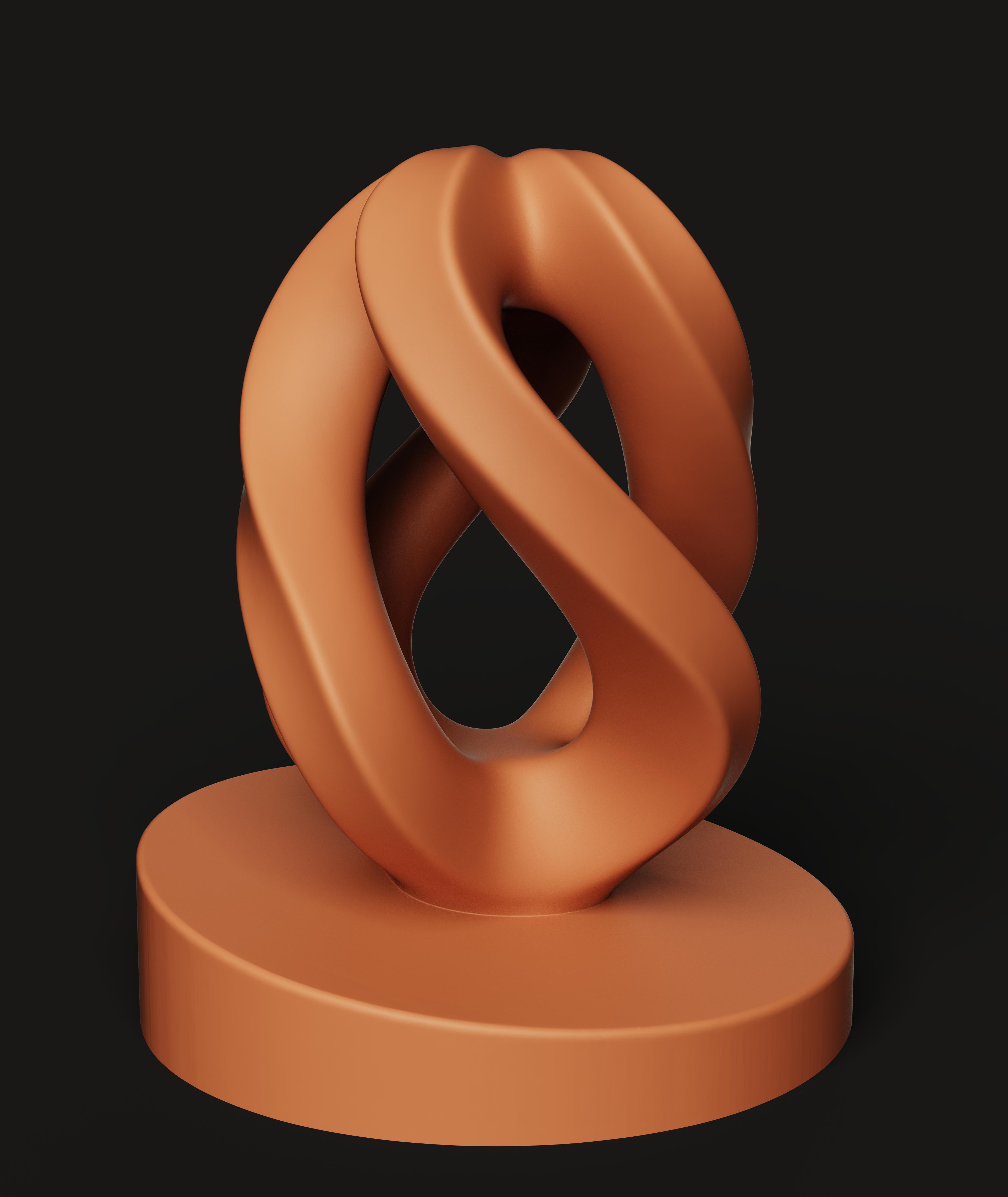 Infinity Loop Sculpture | Modern Geometric Decor — miniatura 2