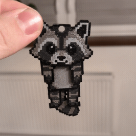 Raccoon Puppet Keychain