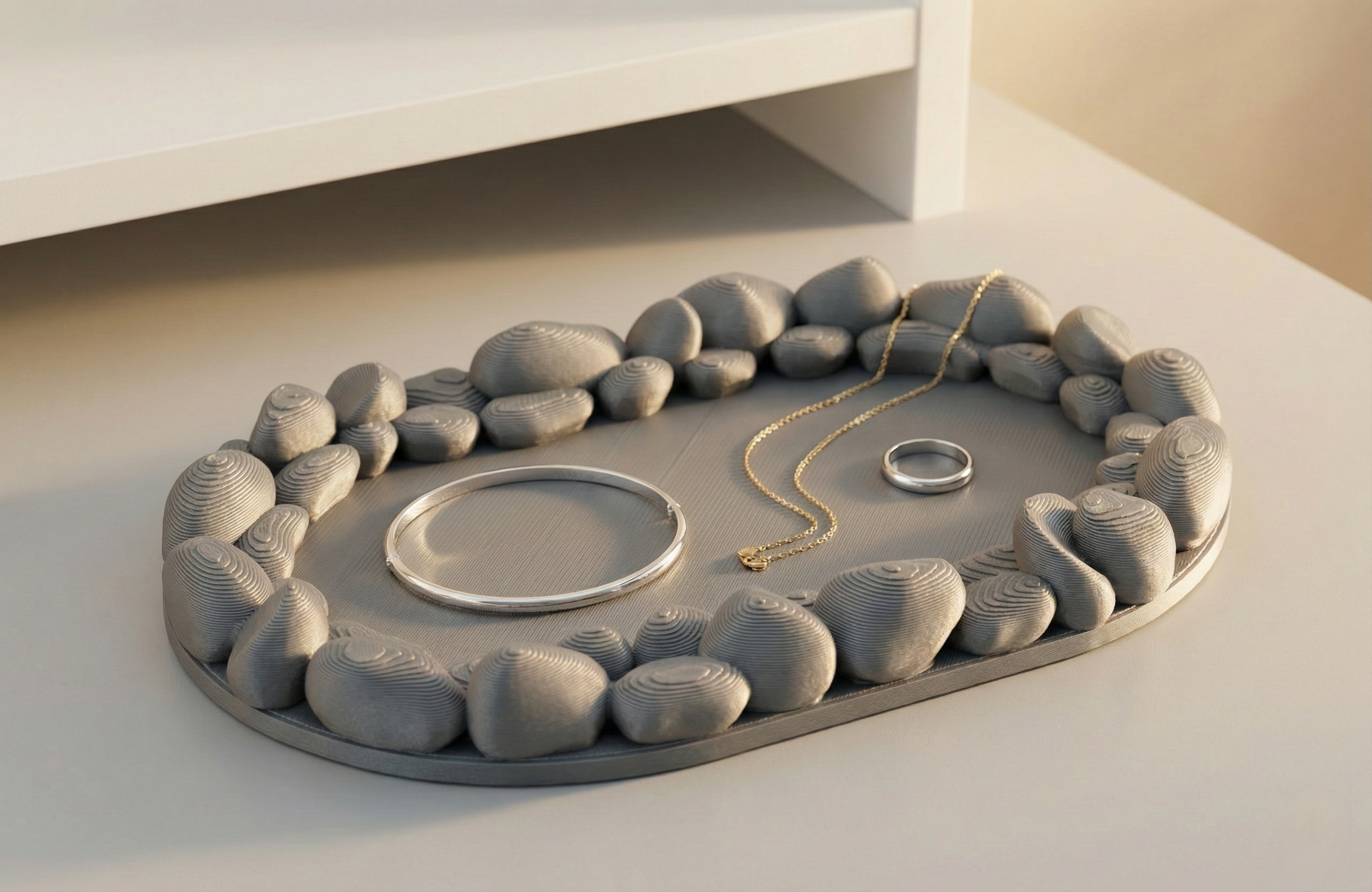 Pebble Jewelry Tray - Modern Zen Decor