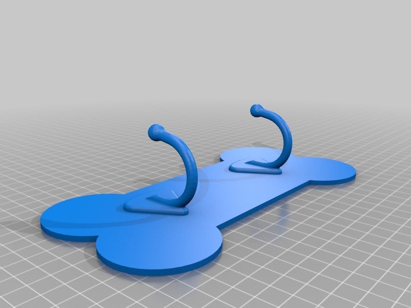 Miniatura 2 do modelo 3D Dog Bone Leash Holder