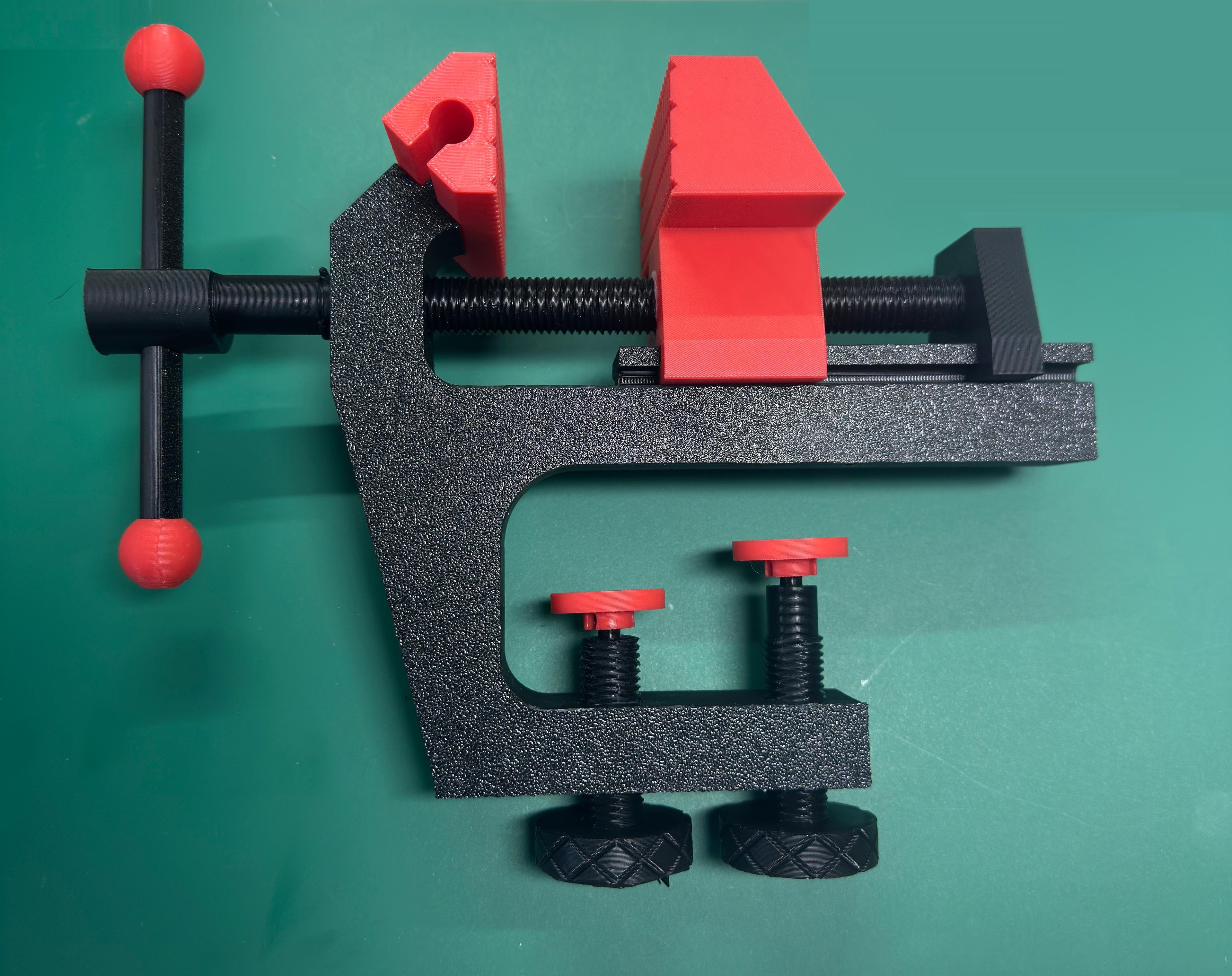 For table vice: longer screws & stopper