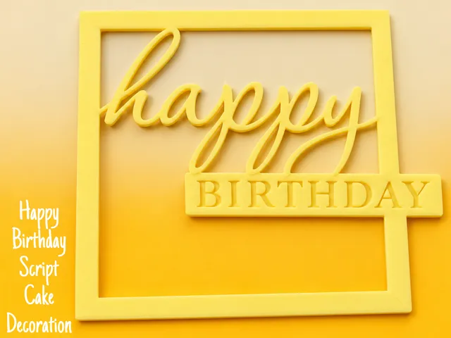 Happy Birthday Script Cake Decoration