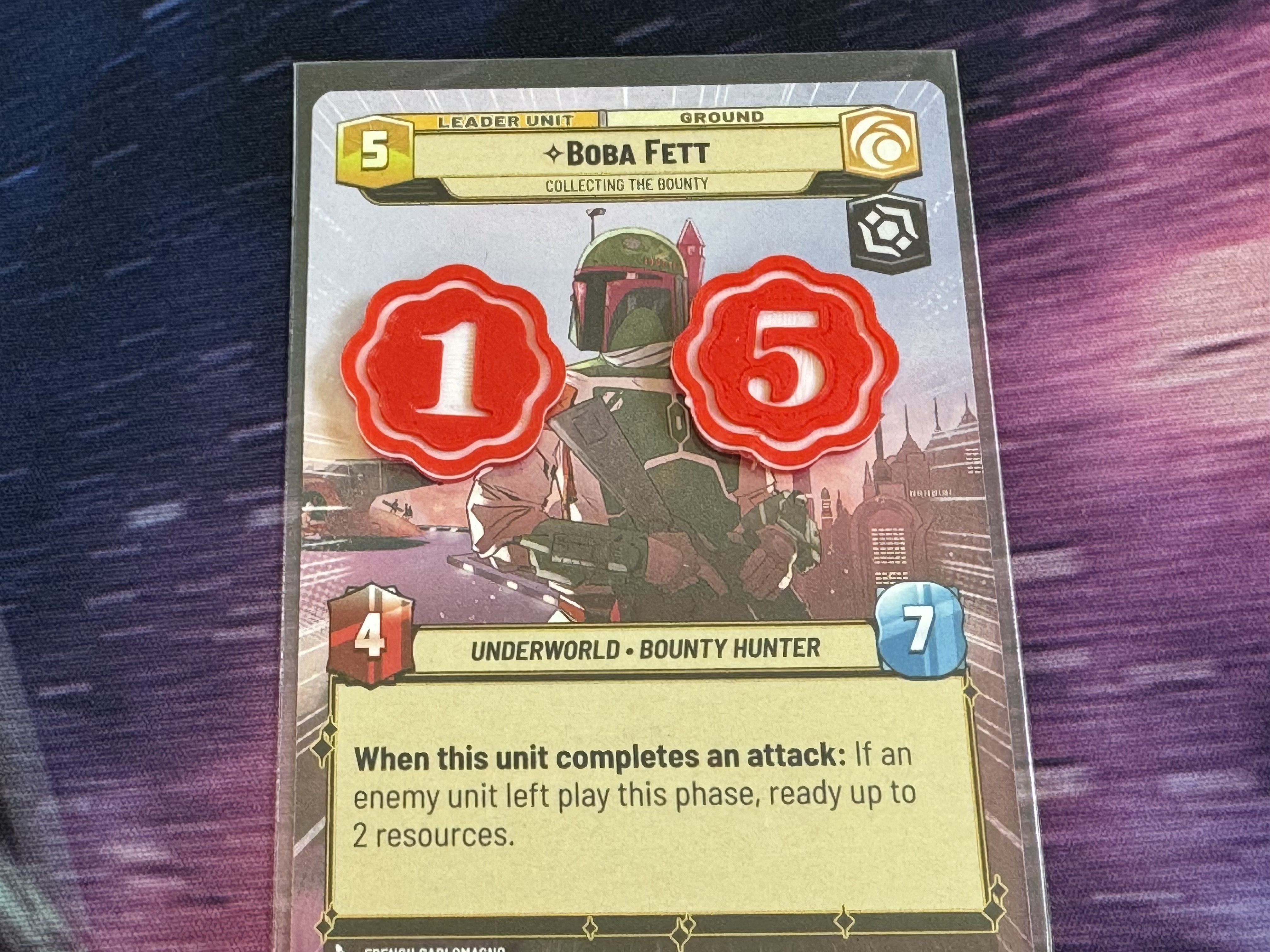 Star Wars Unlimited: double sided damage tokens