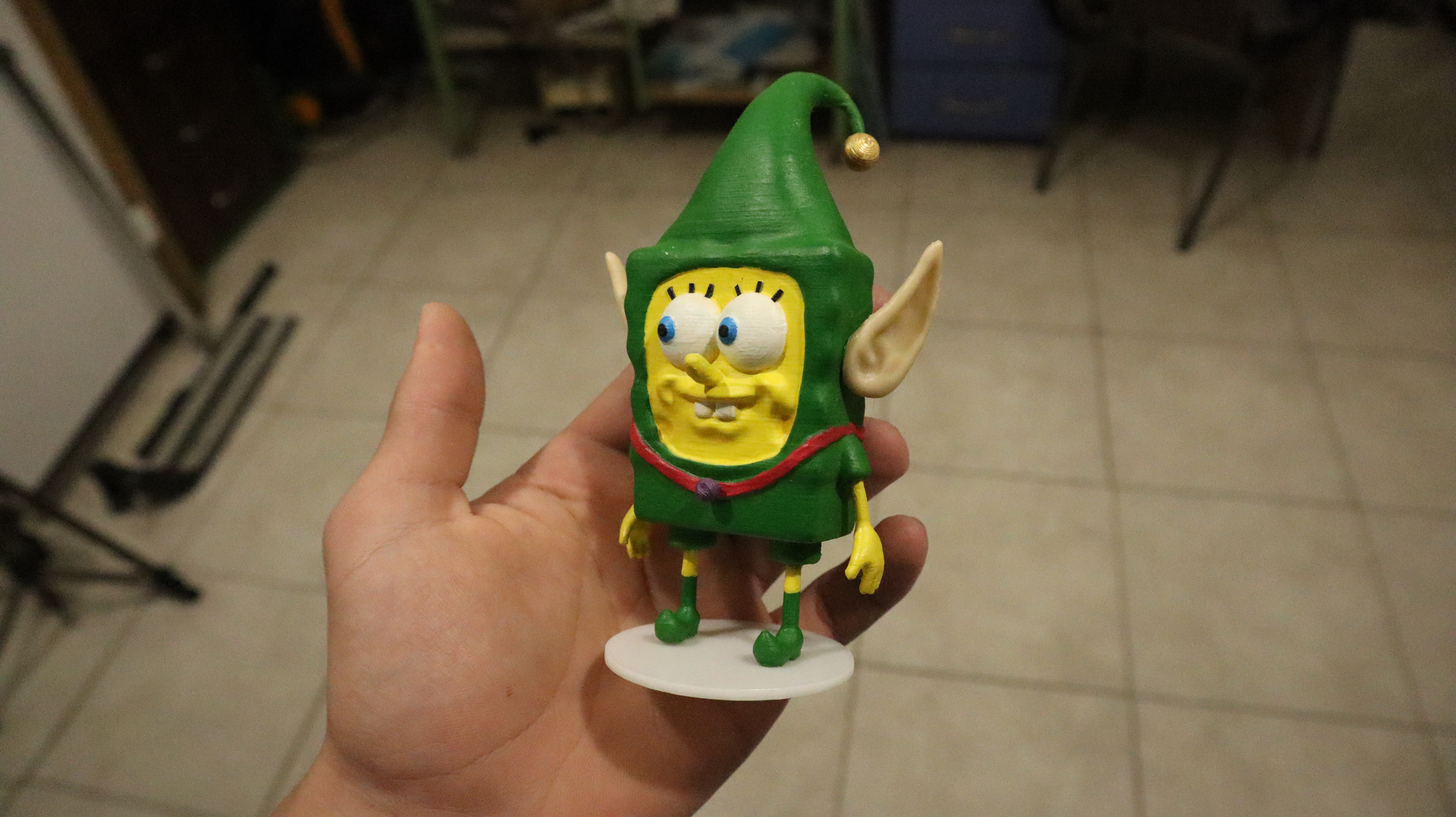 elf spongebob print in parts