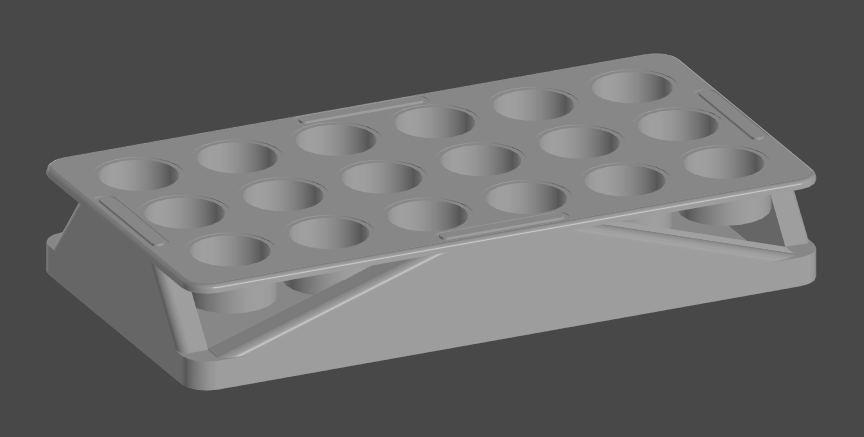 Prefabricated stand for perfume samples