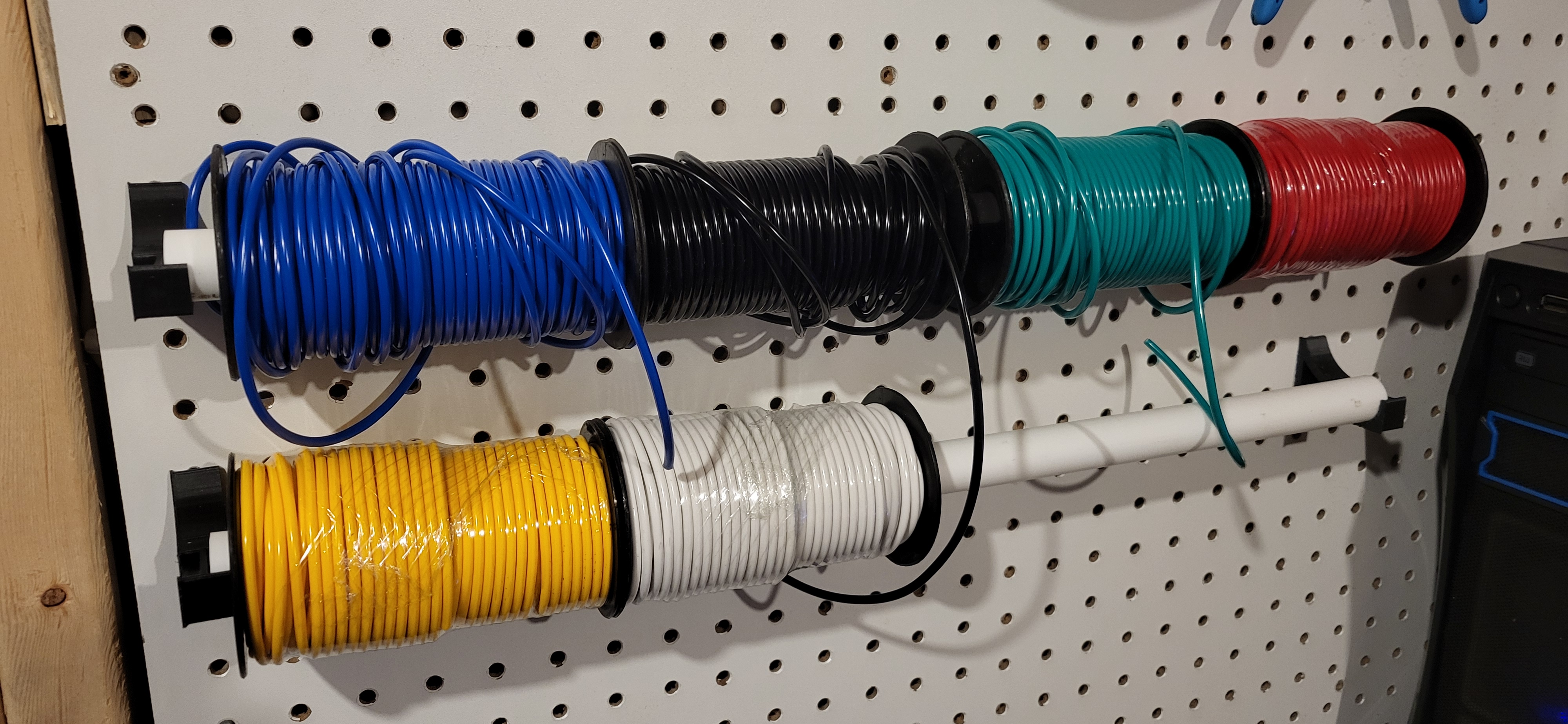 Modular Wire Spool Holders for Pegboard - REMIX