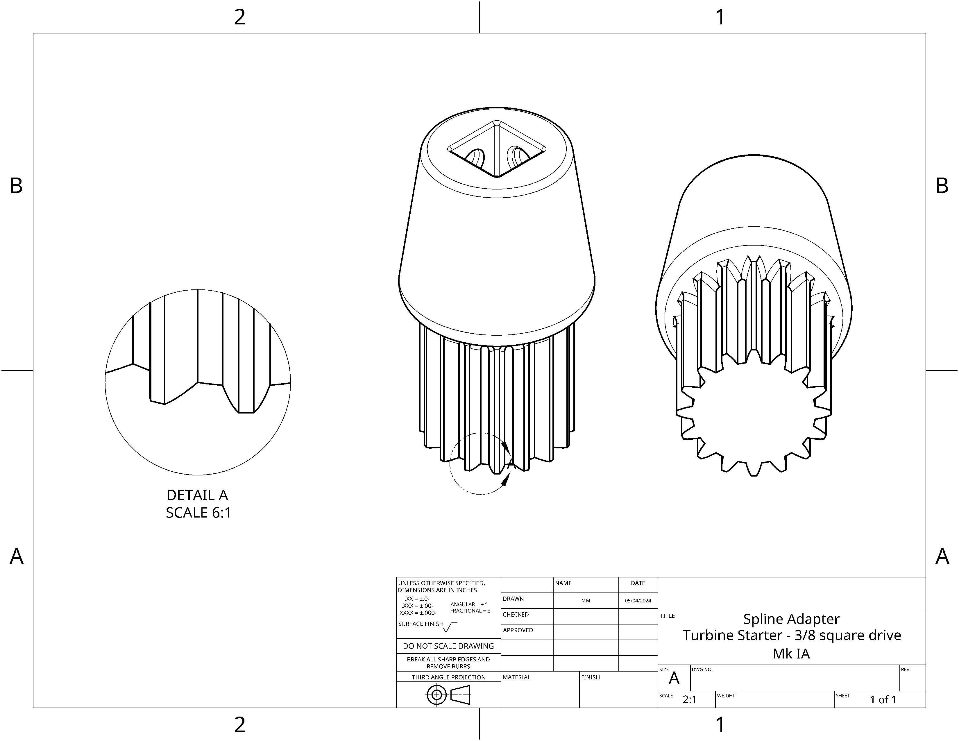 Splined 3 8 Drive Adapter By Gillicutty Download Free STL Model splined-3-8-drive-adapter-by-gillicutty-download-free-stl-model