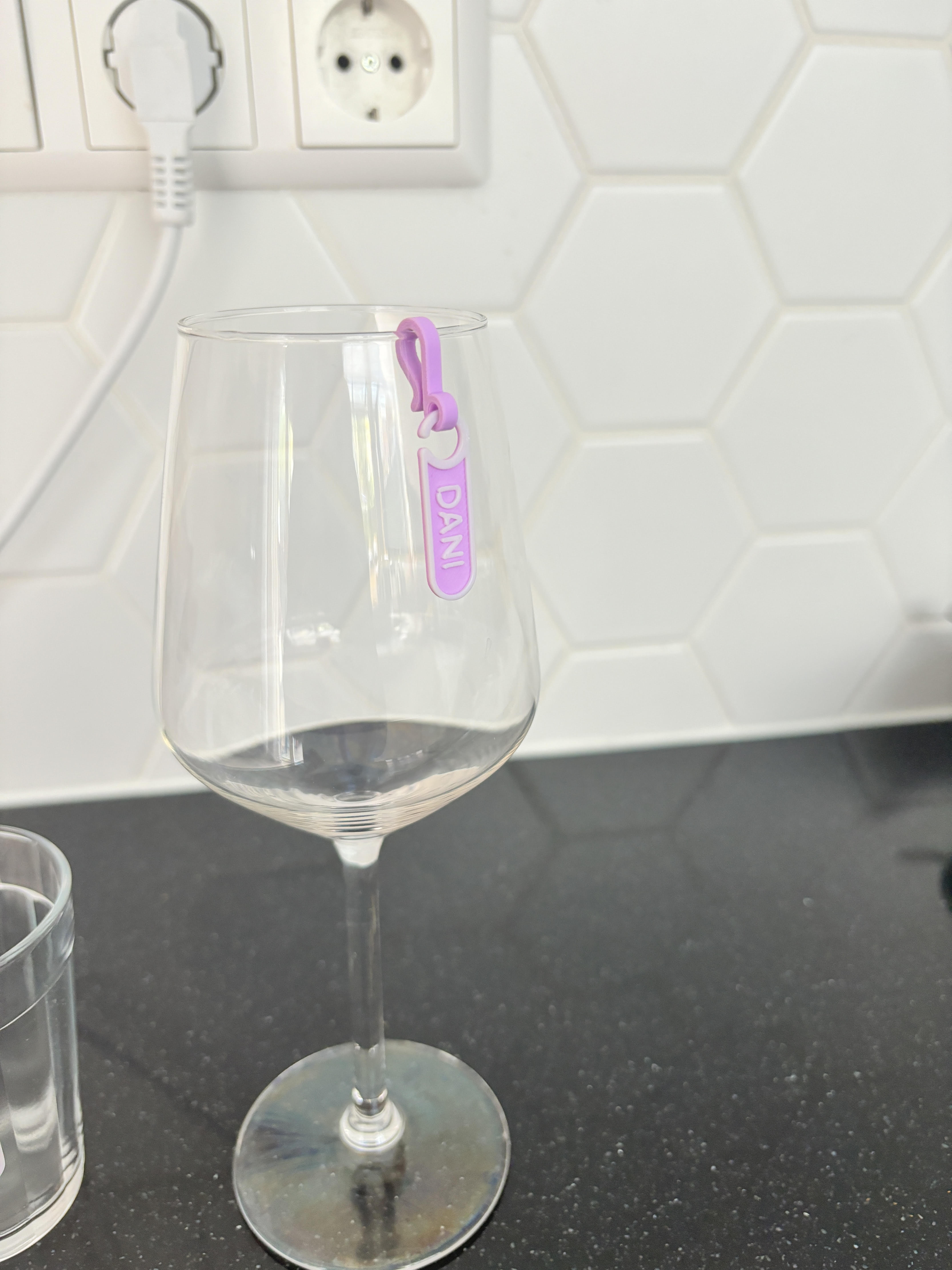 Glass marker / Name tag / Fob / Clip - Customizable