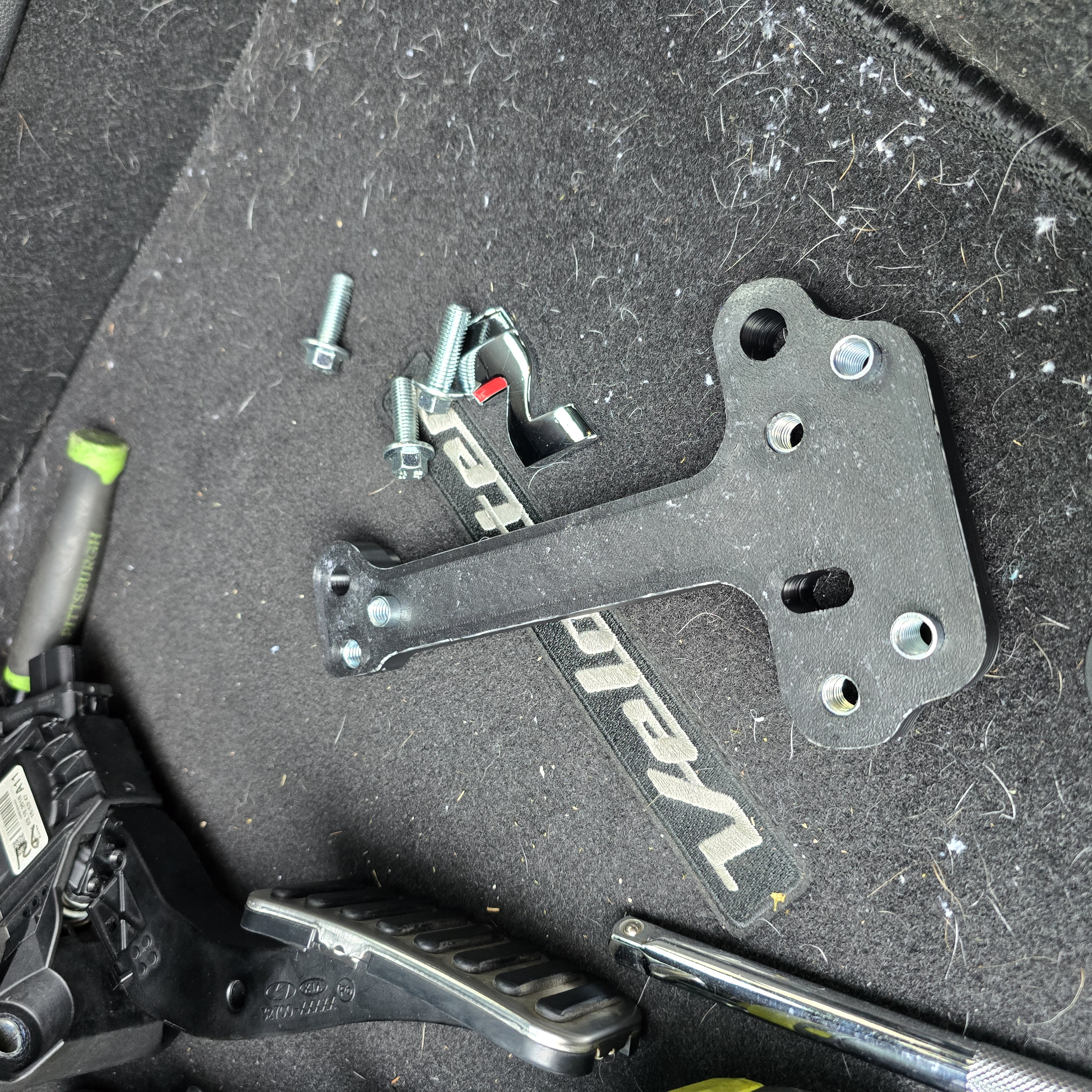 Veloster N Pedal Spacer Relocation Bracket (could fit other Hyundai models too) 3D model