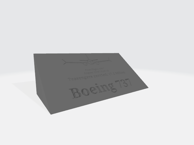 Boeing 737 Info Plaque