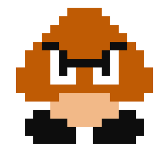 Single Extruder Multicolor Goomba Pixel Art by Printed Squid | Download ...