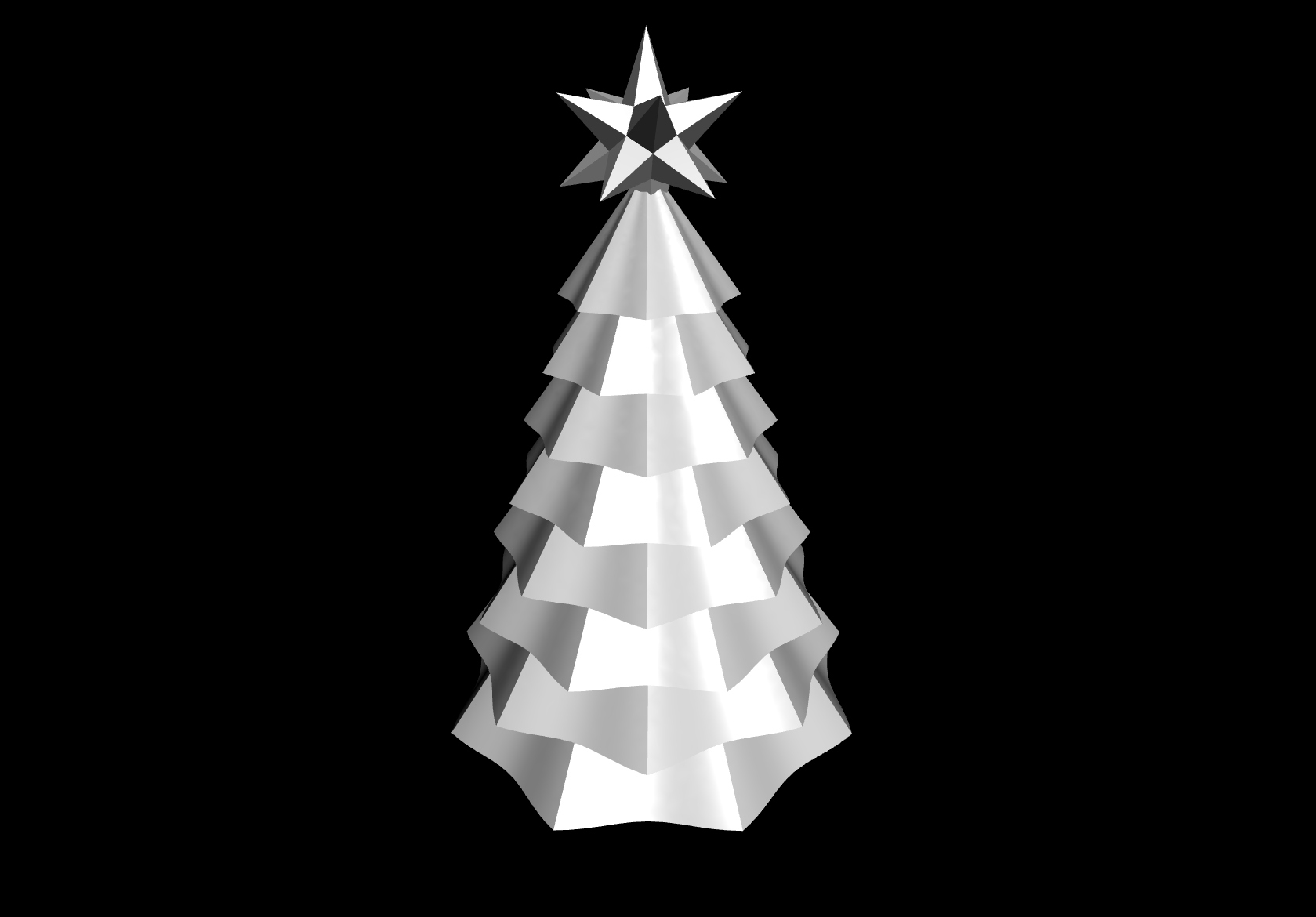Christmas tree with 3D star
