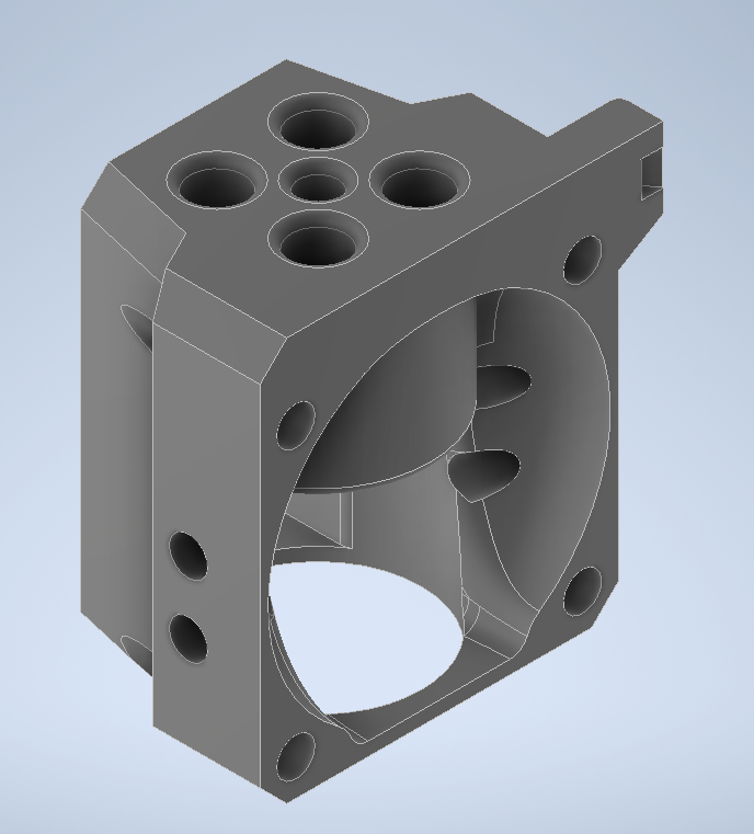 Aliexpress REVO V6 Hotend Mount for Mercury One EVA3 (E34M1) 3D model thumbnail