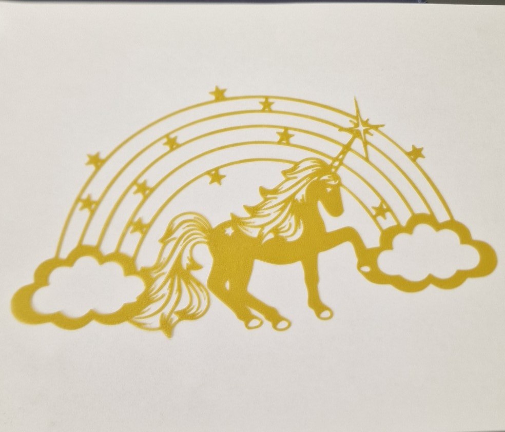 Wall art- Unicorn with rainbow