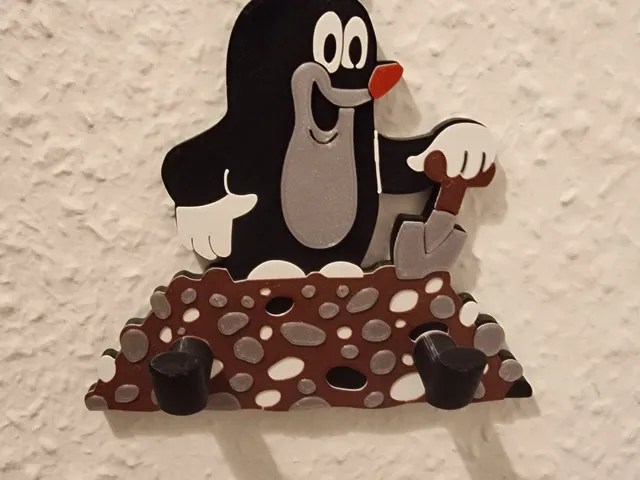 Der kleine Maulwurf mit Schaufel (Krtek) - Kids CoatHanger (Little Mole)