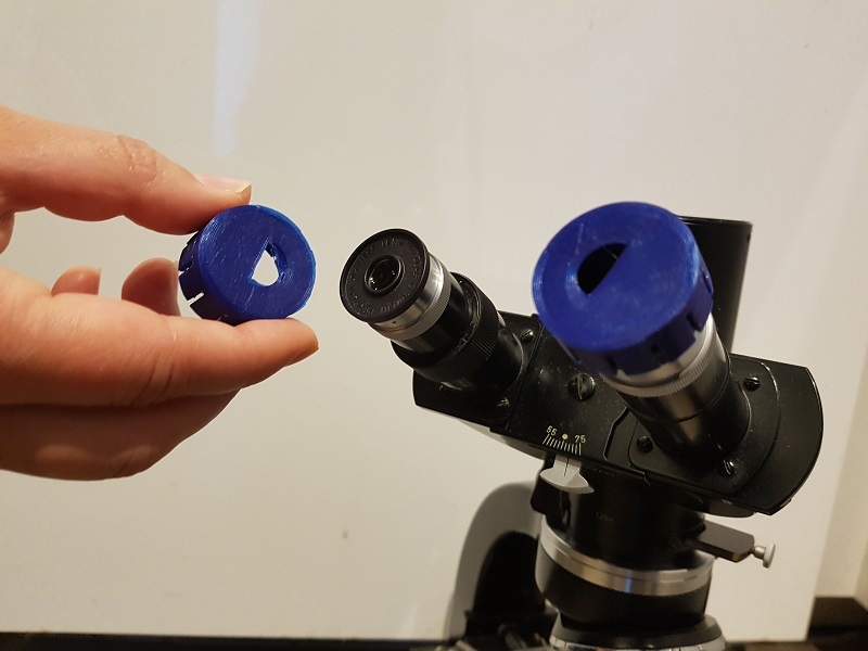 Microscope eyepiece 3D caps