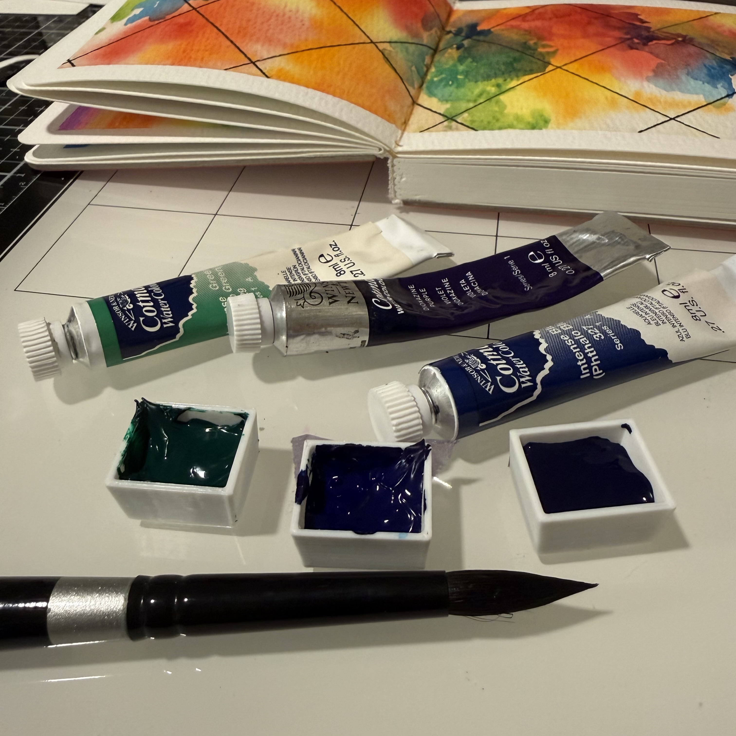 Water Color Paint Half Pans