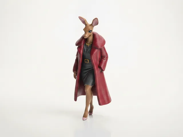 Deer Lady Figurine Female Character 3D Printable