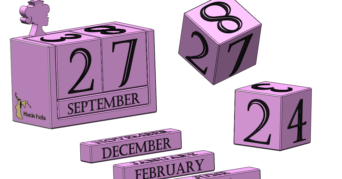 My daughter's calendar by MarcinPaska | Download free STL model ...