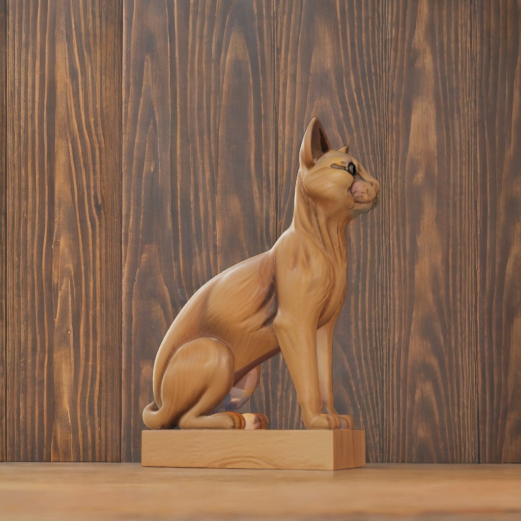 Carved Cat (Sphynx Statue)