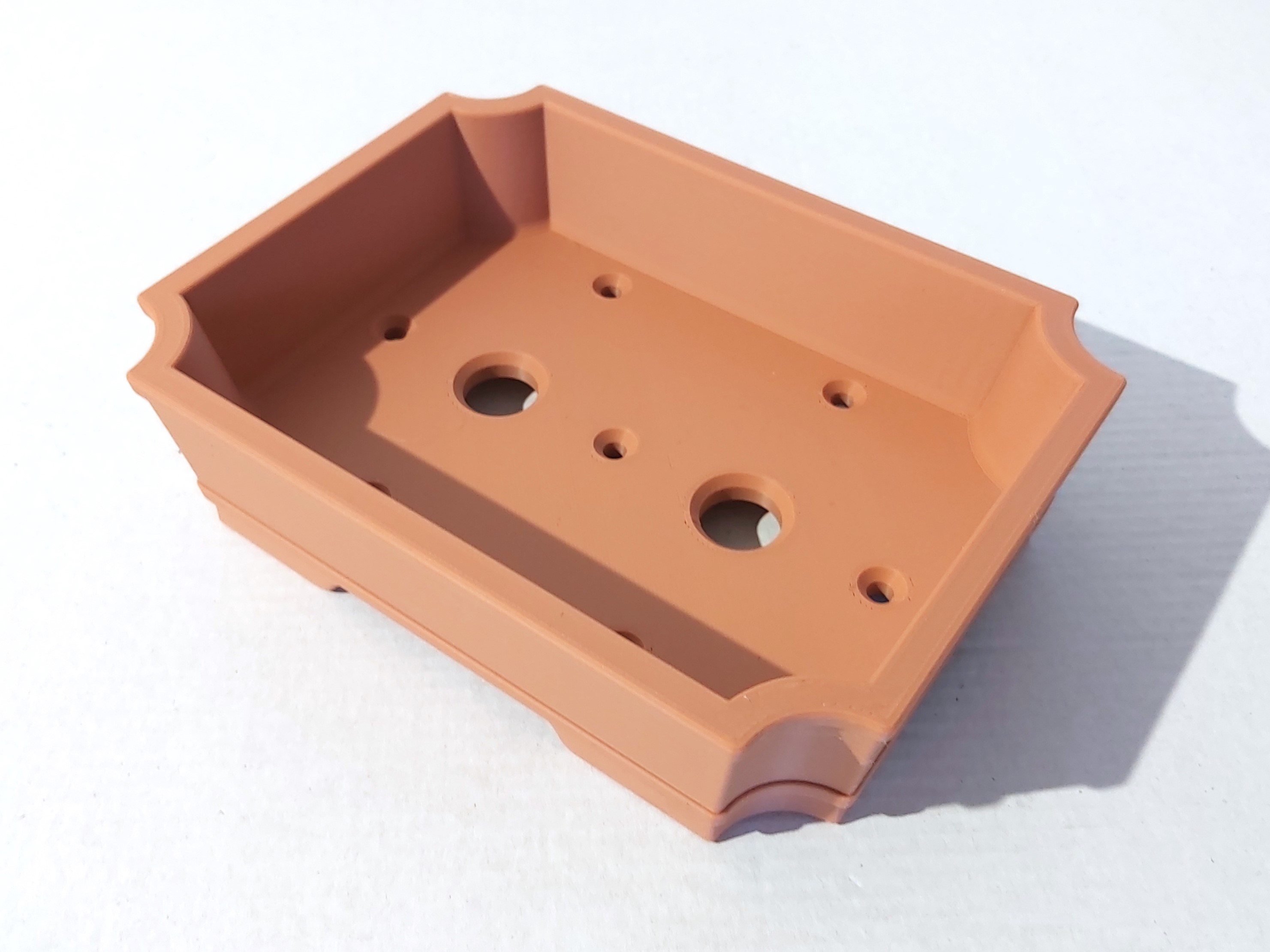 Bonsai pot 33 rectangular curved inward 162x122x42mm
