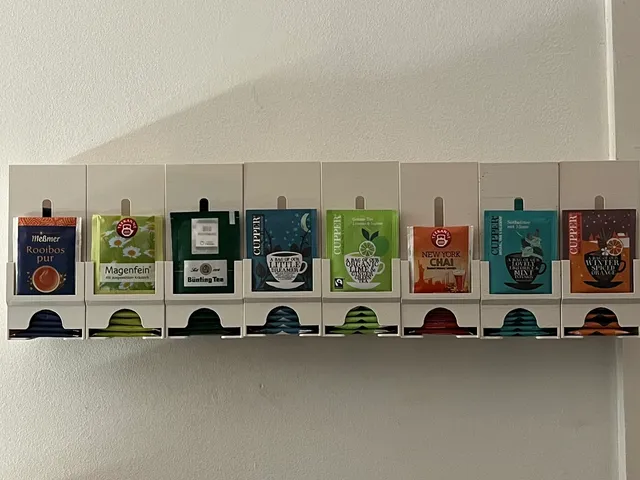 Tea wall Organizer removable for easy filling