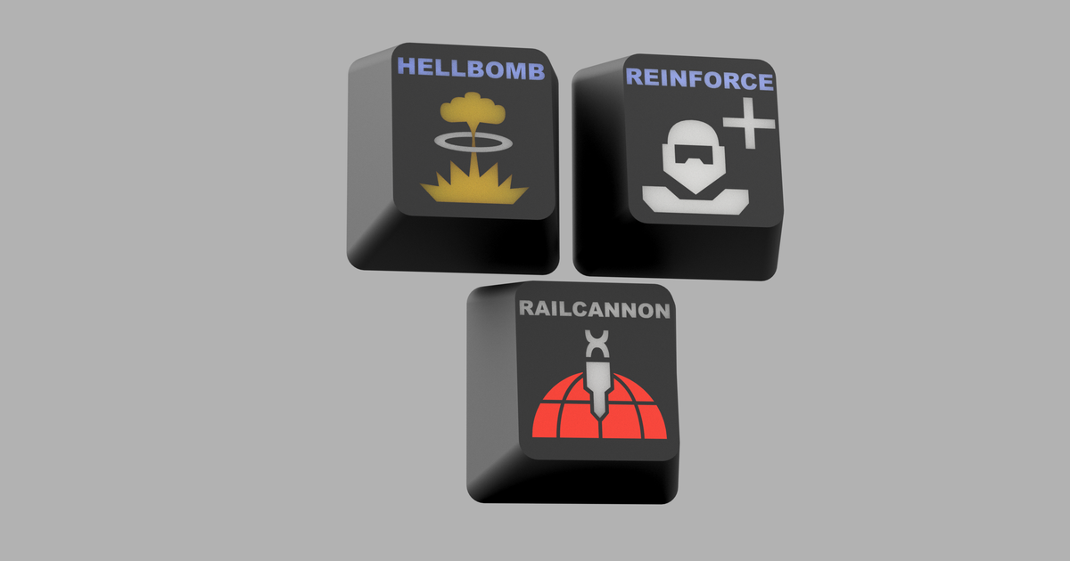 Helldivers 2 Strategem Keycaps por thiwoli | Descargar modelo STL ...