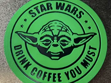 Yoda Coffee Coaster - Drink Coffee You Must