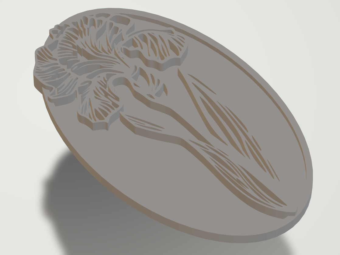 Miniatura 2 do modelo 3D Iris flower pattern brooch