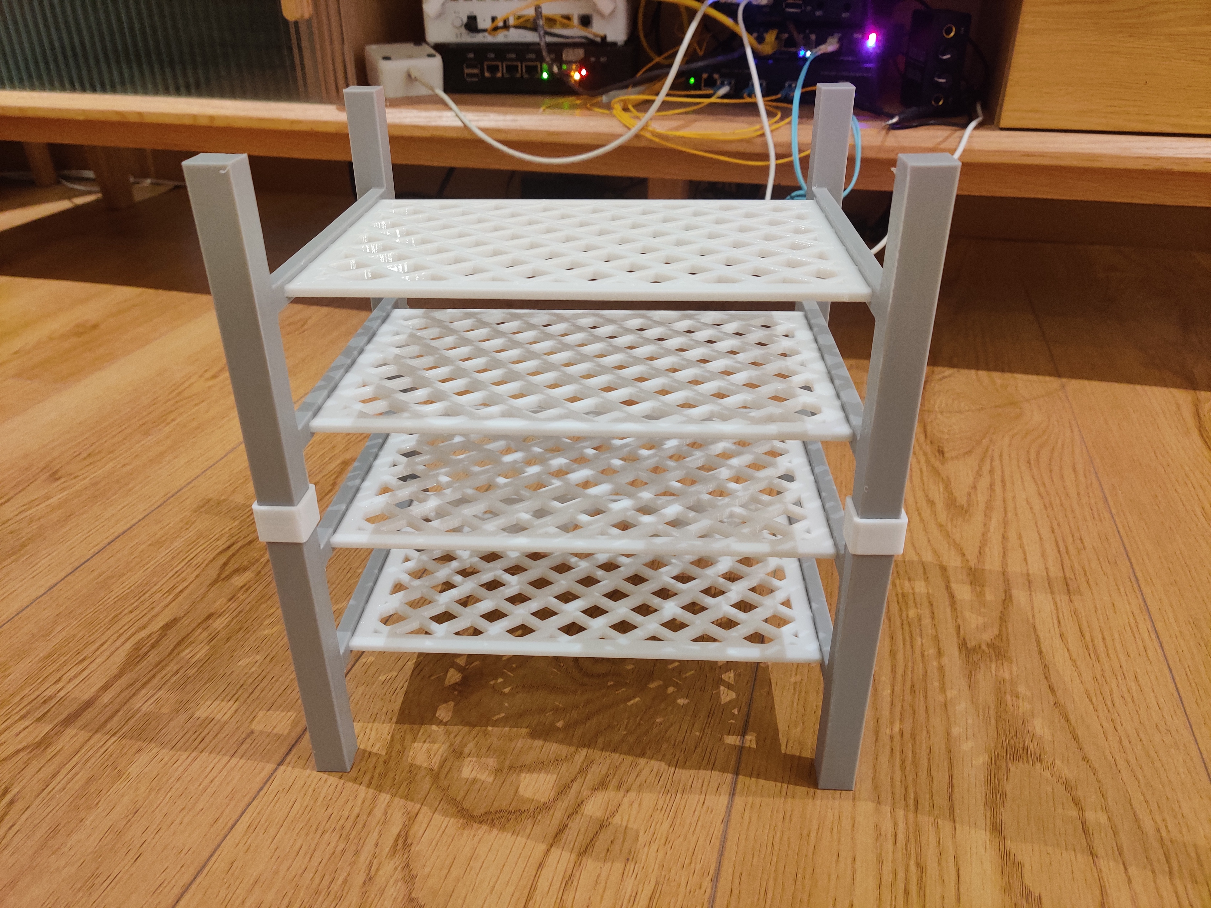 Home network device rack
