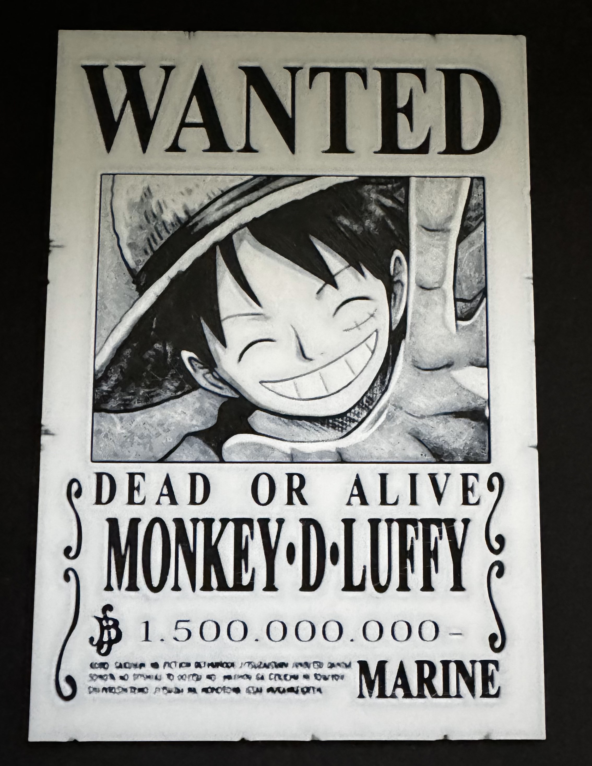 OnePiece Wanted Steckbriefe Alle - HueForge