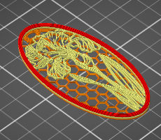Pendant iris flower pattern